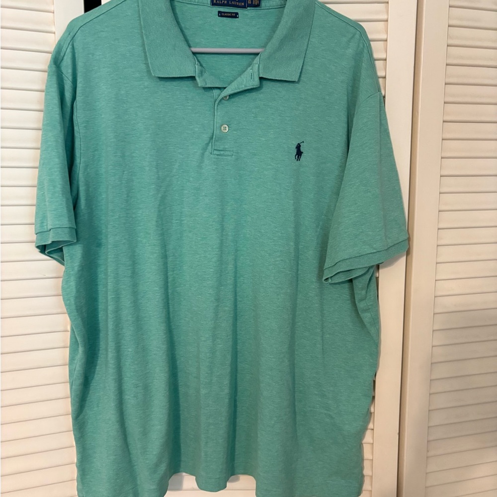 Ralph Lauren Men's Teal turquoise  Polo Shirt